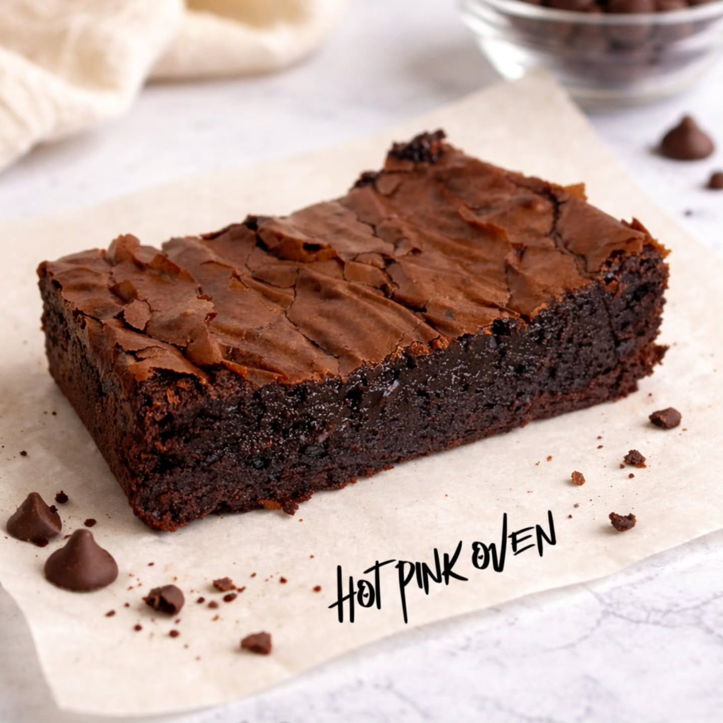 Premium dark Belgian chocolate brownie